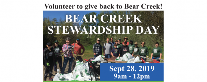Bear Creek Stewardship Day - Sept 28, 2019