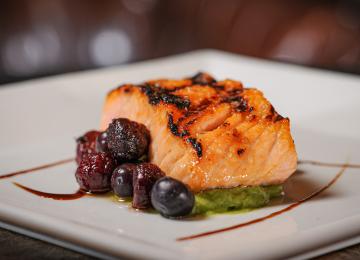 Grilled Salmon with Blueberry Salsa