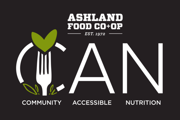The letters C A N, with a fork over the letter C