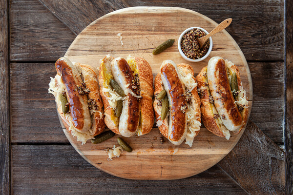 Beer Brats with Kraut