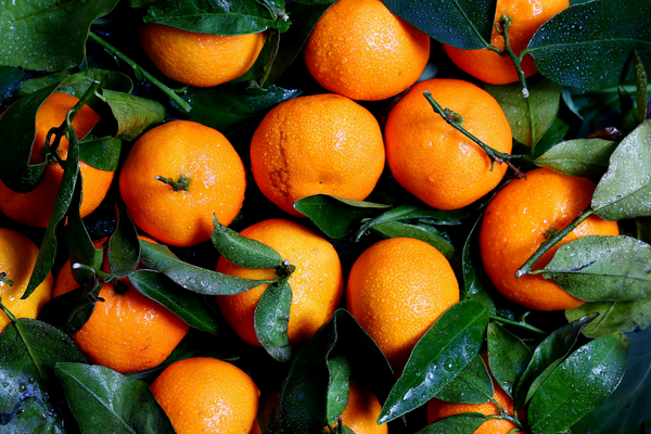 oranges with leaves
