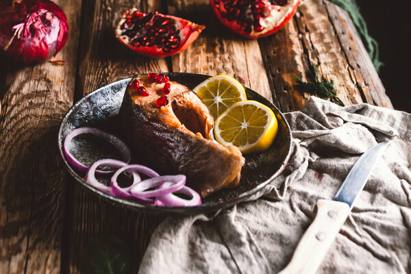Pomegranate Glazed Salmon