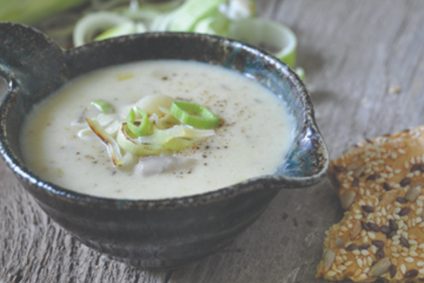 Potato Leek Soup with Gruyere