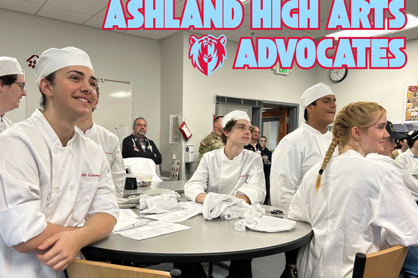 Ashland High Schoolers sit in their culinary class, awaiting a new assignment
