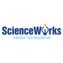 Blue text. "O" in "Works" is stylized as a light bulb
