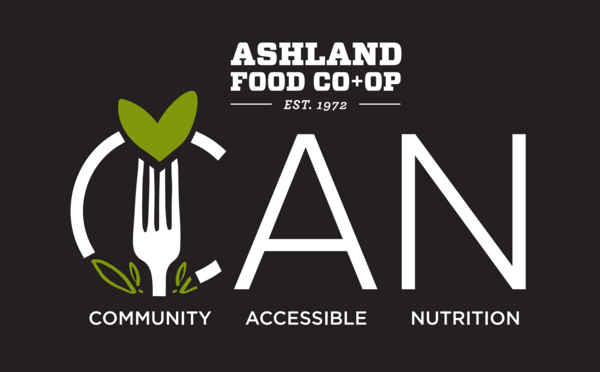 The letters C A N, with a fork over the letter C