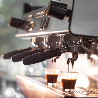 espresso machine with two shots