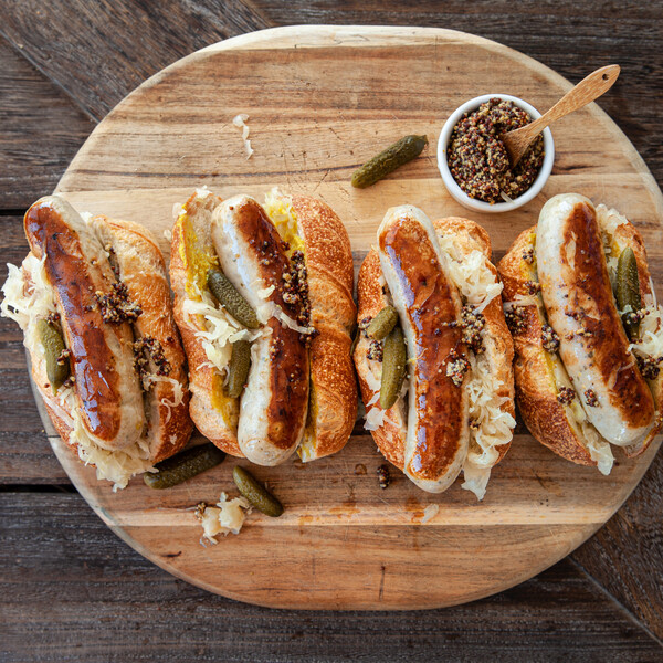 Beer Brats with Kraut