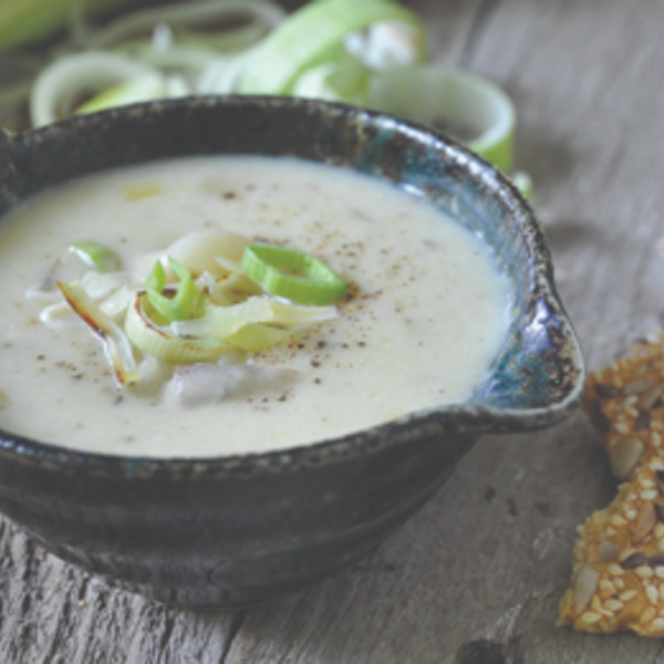 Potato Leek Soup with Gruyere