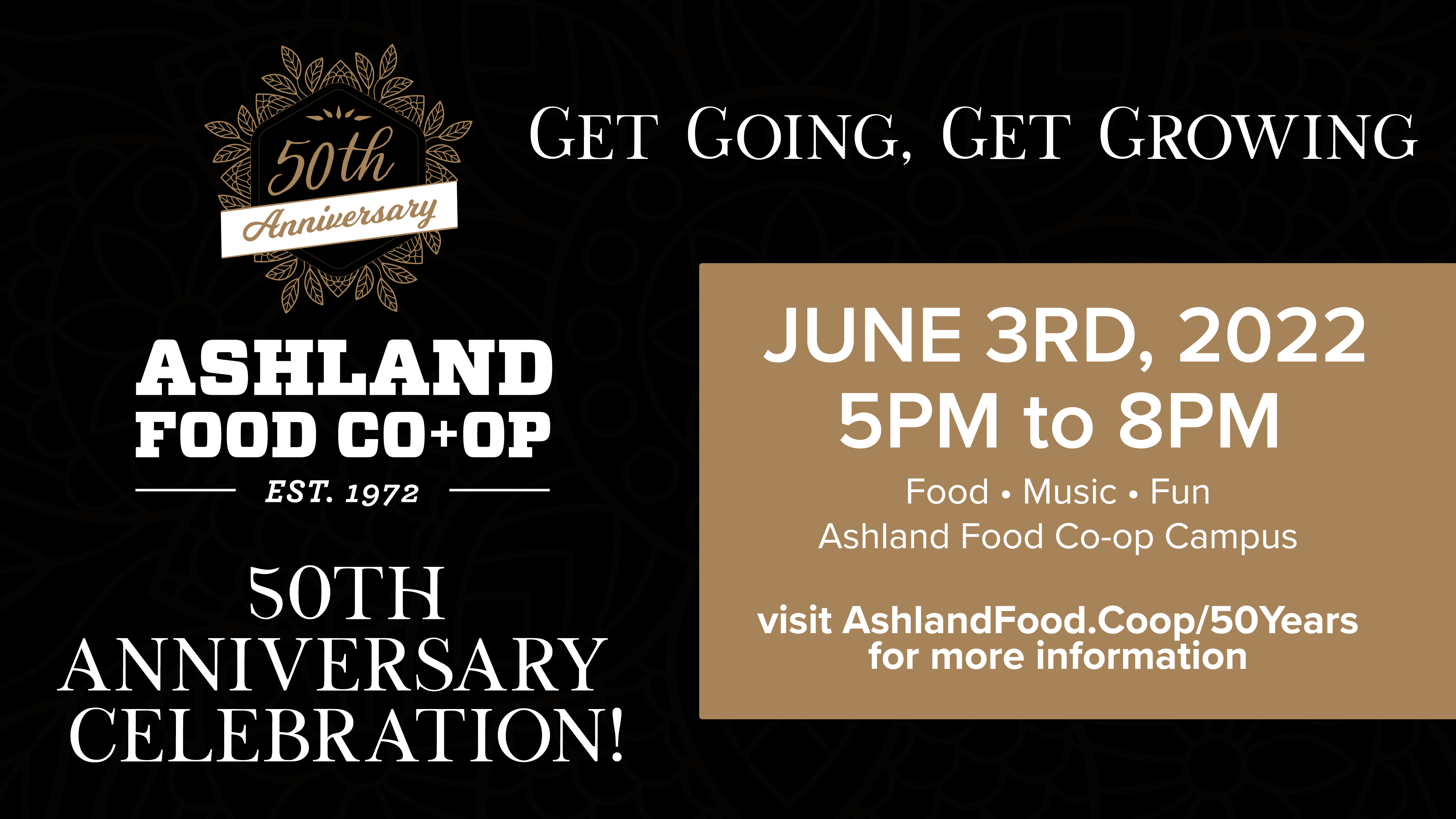 Join us on June 3rd to celebrate Ashland Food Co-op's 50th Anniversary