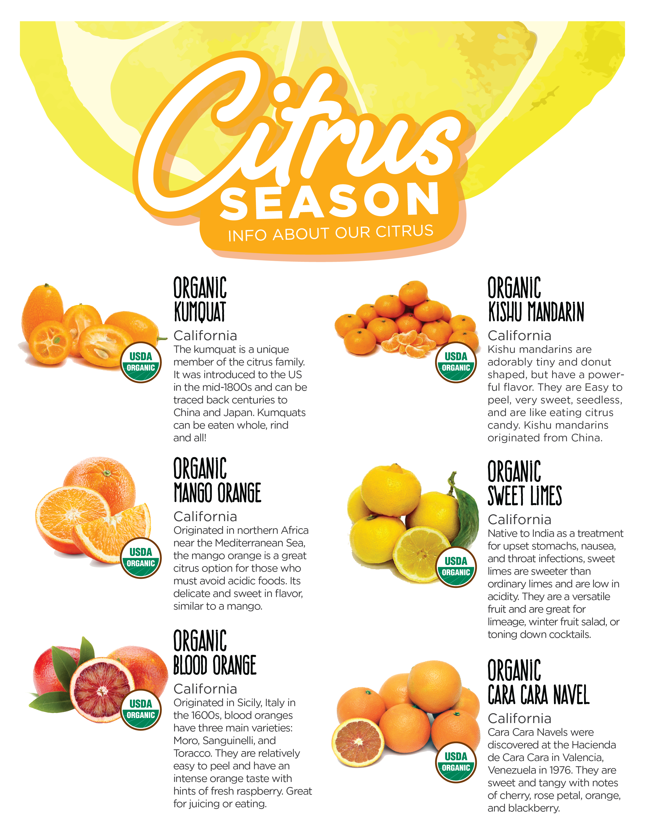 More citrus varieties