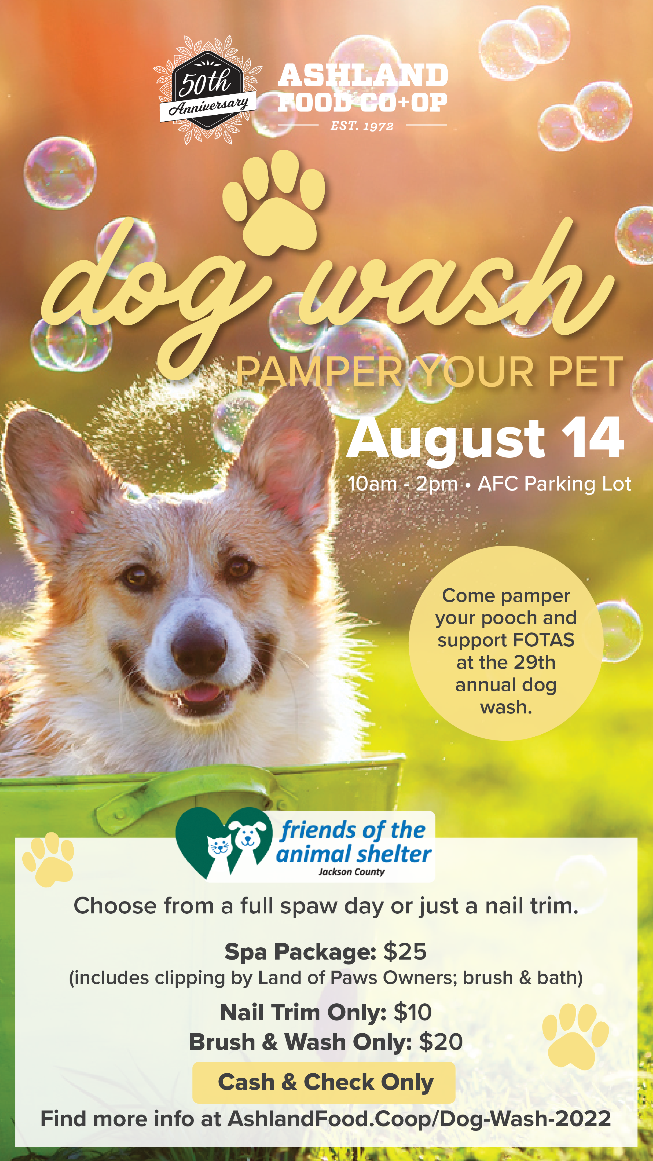 FOTAS Dog Wash is on August 14th at the Co-op!